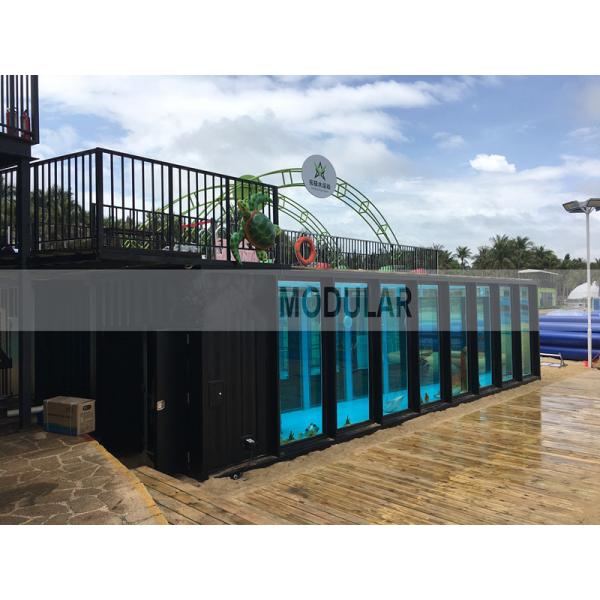 Luxury Prefab Modern Portable Container Swimming Pool With High Strength Glass