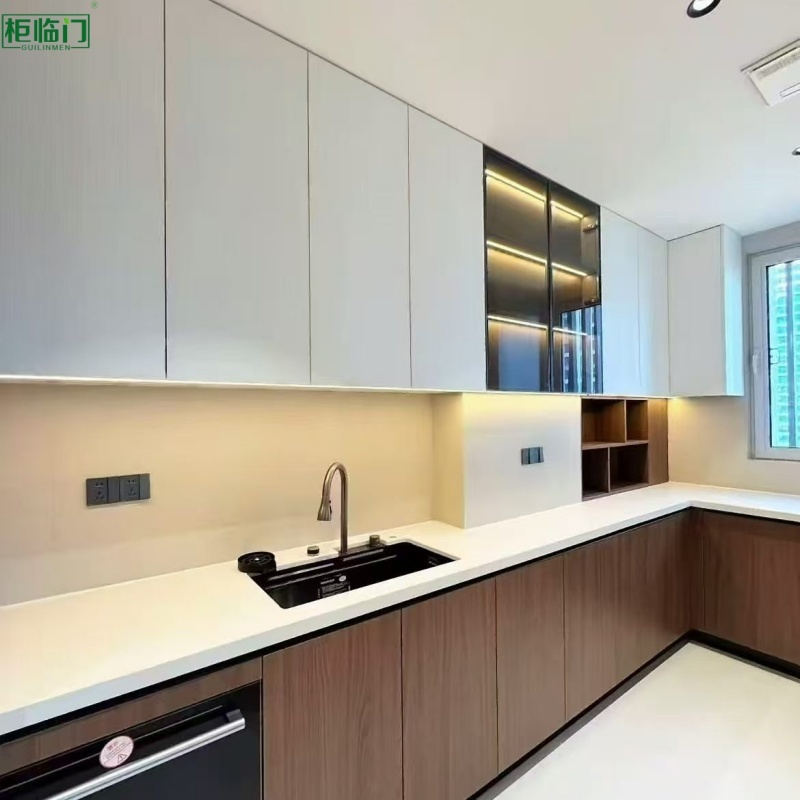 Waterproof Aluminum Kitchen Cabinet Moisture Proof Custom Colors