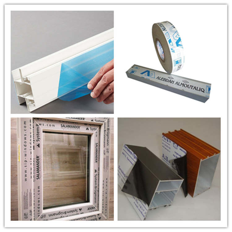 Milk White Protection Tape 50 Micron UPVC Frame Surface Pe Protection Film