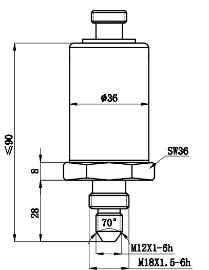 CSPPM Accuracy 0.5% FS Hydraulic Oil Pressure Sensor Silicon Oil Filled