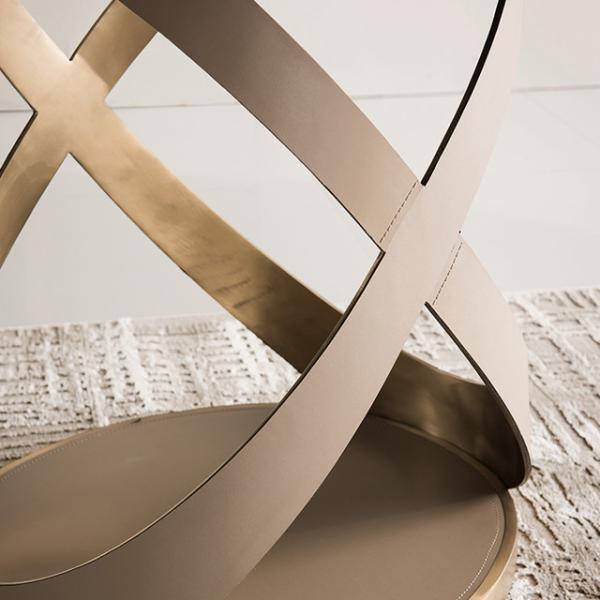 OEM Round Contemporary Marble Dining Table 1.35M Formaldehyde Free