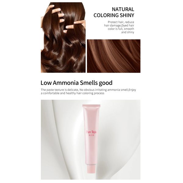 Professional Salon Hair Color Cream 100ml Natural Permanent Mild Formula OEM
