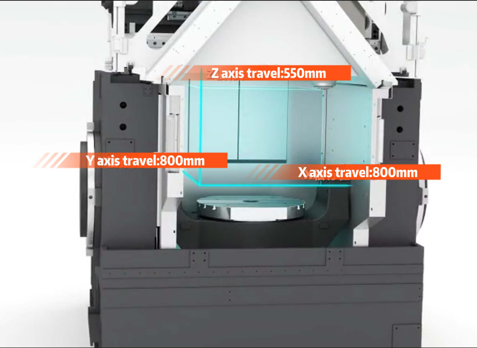 SMTCL 5 Axis Vertical Machining Center VMU80P Artificial Mineral Cast Stone Bed Column Machining Center