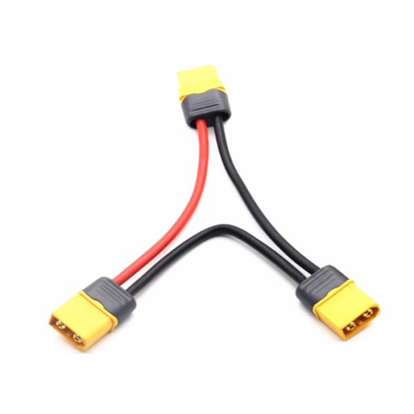 Yellow Electronic Custom Cable Assemblies With 14AWG End Tin Plated 2 Pin