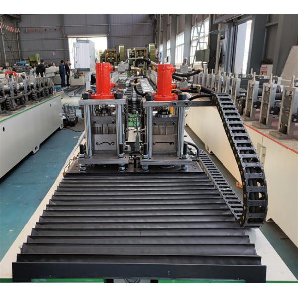 Double Line Shutter Door Roll Forming Machine PLC Control For Door Frame