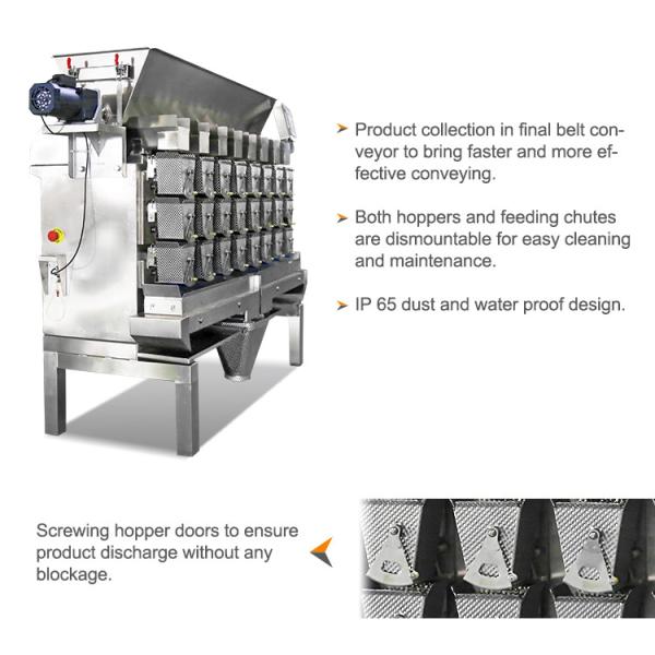 8 Head M/P 1.0L / 3.0L High Speed Weigher For Pickled Cowpea Small Fish