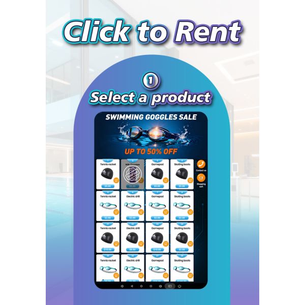Locker Vending Machine for Renting Swimming Supplies With Receipt Printer