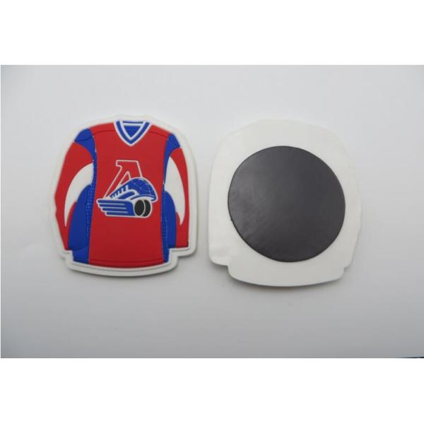 Personalized Football Red Blue T-Shirt Shape Soft PVC Fridge Magnet With Embossed Logo For Souvenirs