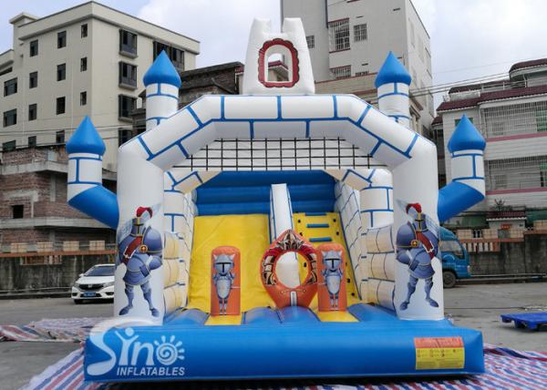 Quality 28'x17' ancient guards kids inflatable castle slide made of lead free material from China inflatable manufacturer for sale