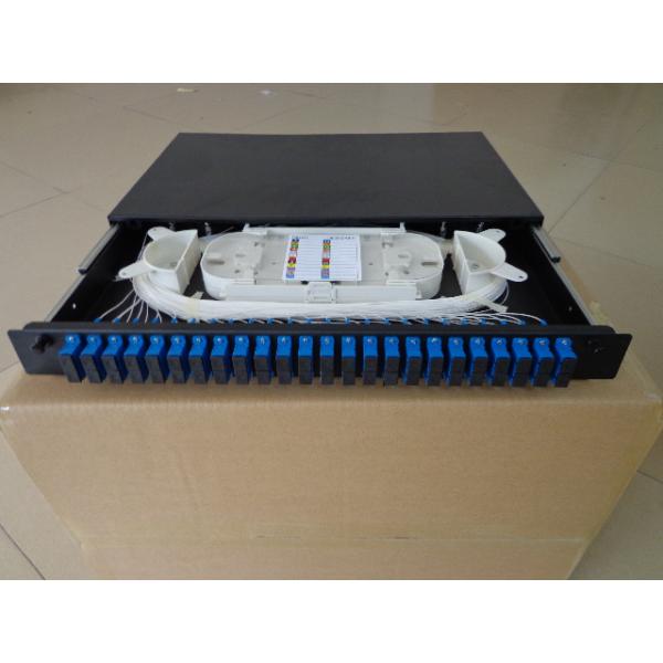 48FO ODF Optical Distribution Frame 1U 19 Inch Rack Mounted Fiber Optic Patch Panel