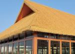 Landscaping Synthetic Thatch Roof With High Softness Flame Retardant Artificial