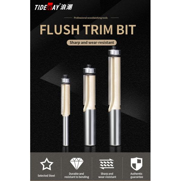 Straight Knife Router Table Edge Trimming Double Edge Trim Router Bit 3 Flutes