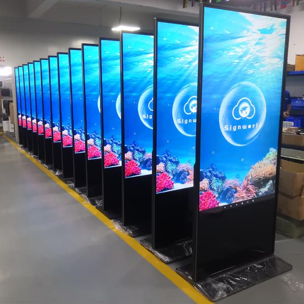 65 Inch Indoor LCD Digital Signage Advertising Kiosk 1 Year Warranty