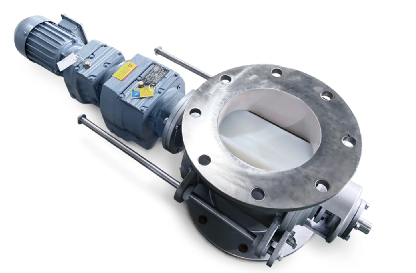 Hygienic stainless steel rotary airlock valve assembly