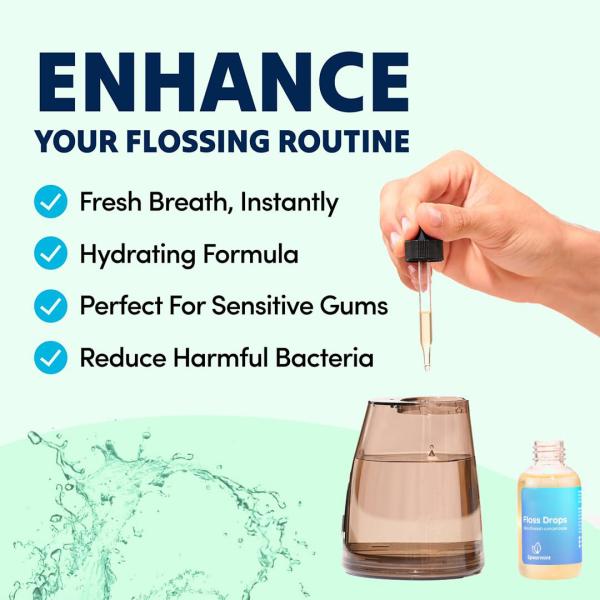 Concentrated Floss Drop Serum 2oz Concentrated Mouth Wash for Water Flosser