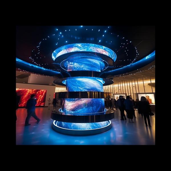 Large Flexible Transparent LED Screen P3 - P6 Ultra Thin LED Display