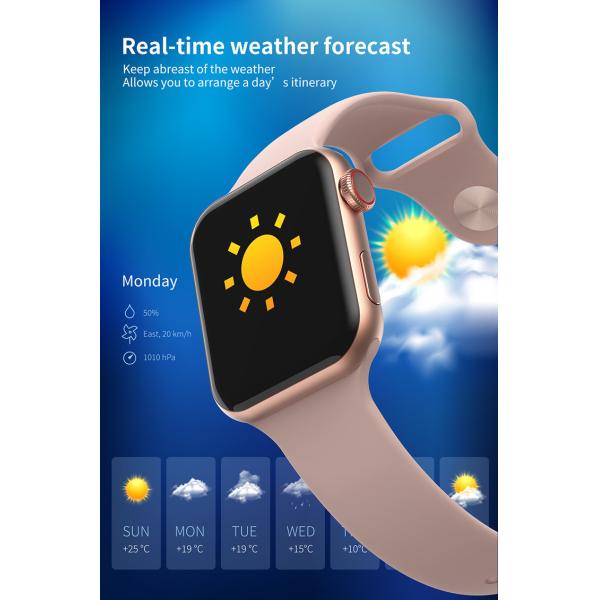 Black Wallpaper Smartwatch For Women Real Time Weather Forecast / Heart Rate Monitor