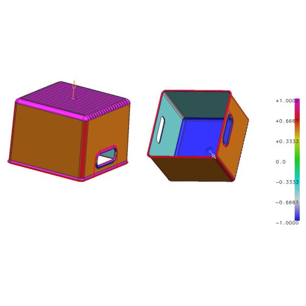 PET Transparent Material Cold Runner Injection Molding High Polish Two Different Size Bins