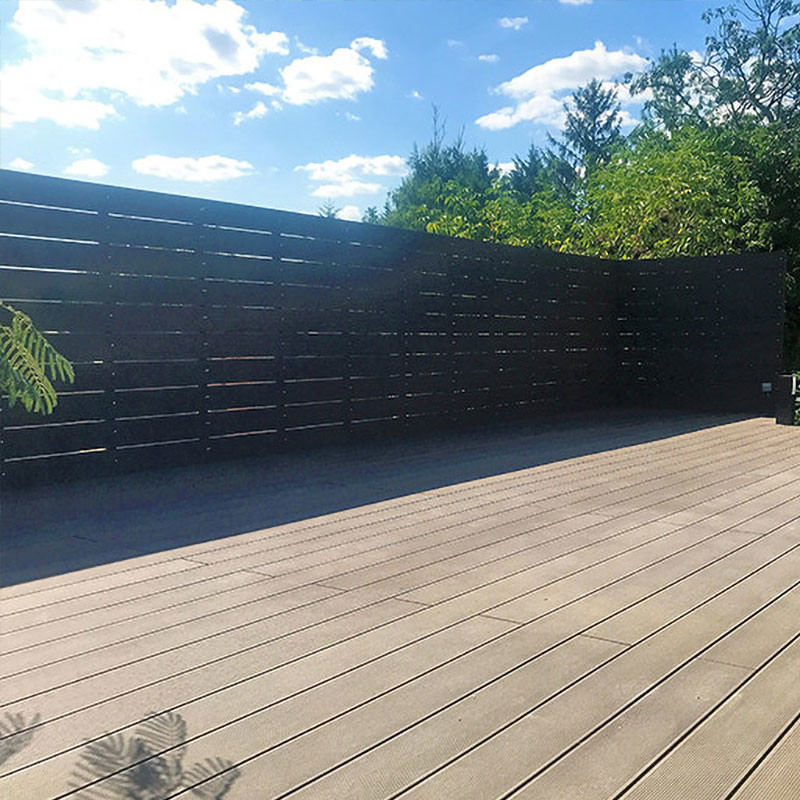 Buy cheap Wood WPC Fencing Panels Waterproof Composite Slatted Fence Panels product