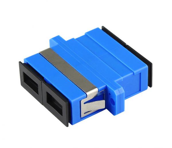 Quality Single Mode Fiber Optic Adapter / SC Duplex Adapter With Clips Plastic Material for sale