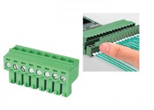 Buy cheap WCON 3.81mm Female Terminal Connector PA66 Green Without Ear 6P Matte Tin 110 / Tray ROHS product