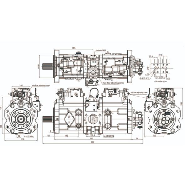Excavator Hydraulic Pump Piston Pump K3V140DT-9N29 For EC290 EC290B