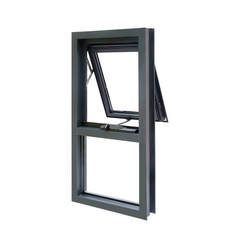 Nfrc USA Customized Hurricane Impact Double Insulation Glass Soundproof Awning Windows Aluminum Casement Windows