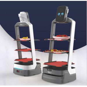 Buy cheap No Dust Automated Food Delivery Robot Restaurant BBQ Sushi Steak product