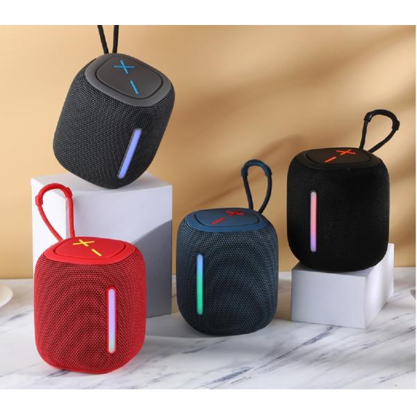 Portable IPX4 Waterproof Bluetooth Speaker 1500mAh Battery RGB Lights Hanging Strap AUX/TF/FM/USB Playback