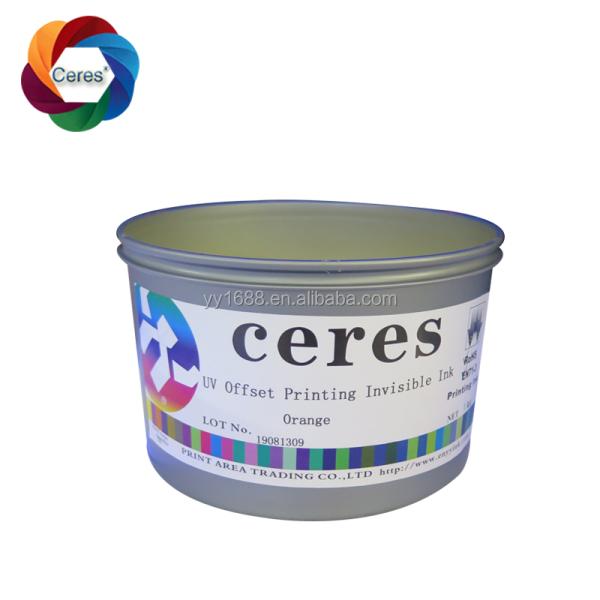 UV Invisible Security Ink for Screen Printing Colorless to Orange