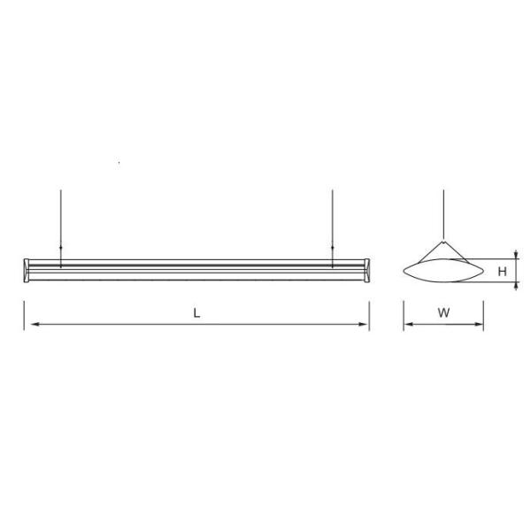 TY 54W LED Commercial Linear Pendant Lighting , Led Linear Suspension Lighting White Color