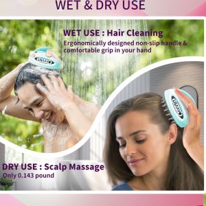 Detachable Scalp Massage Brush Scalp Cleanser Brush With TPR Bristles