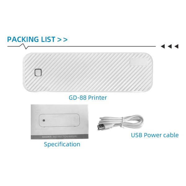 Advanced A4 Wireless Thermal Printer with Bluetooth Connection 5V / 2A Power Supply