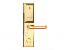 Gold Color Hotel Door Locks , Hotel Room Security Door Locks L1102JS