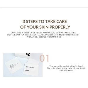 Private Label Shower Sheets Biodegradable Body Wash Paper Eco Friendly