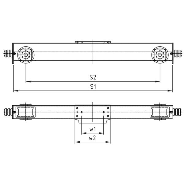 European Style Single Girder Top Running End Carriage Of Crane