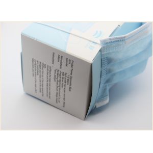Buy cheap 175*95mm Disposable Surgical Mask , Blue Disposable Earloop Face Mask product