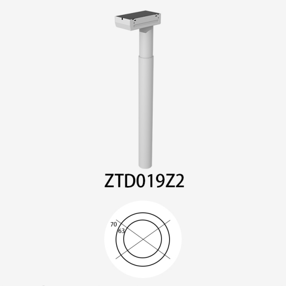 φ 70mm Modern Design Motorized Desk Lifting Column Standard Round Column With 2 Stages