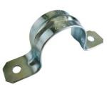 Galvanized Steel EMT Conduit Strap /Plain Saddle Strap Two Holes / Zinc Plated
