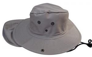 China Mens Wide Brim Aussie Sun Hat , Hidden Pocket Beige Wide Brim Hat For Women on sale