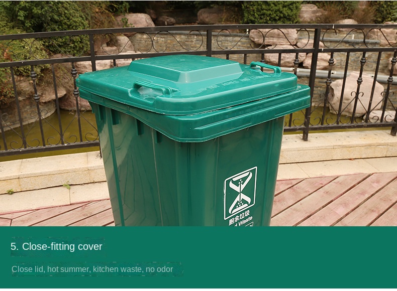 240l Sanitation Classification Large Thick Trailer Plastic 120l Pedal Trash Can Classification Outdoor Trash Can