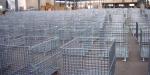 Stackable Collapsible Steel Containers Hot Dipped Galvanized Metal Wire Mesh