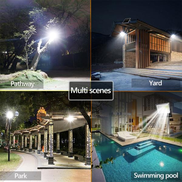 48.4W 6500K Solar Motion Sensor Wall Light 1200lm Solar LED Spotlight