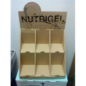 Litho CMYK Custom Printed Display Boxes Clay Coated Paper Yellow