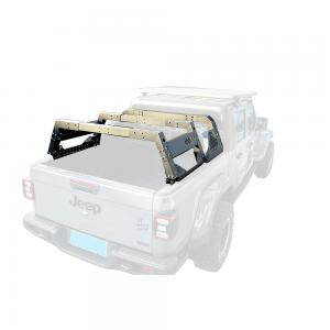 China JEEP Compatible Black Textured Powder Coating Finish Overland Bed Rack Roll Bar System on sale