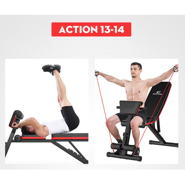 Adjustable Gym Bench, Multifunctional Utility Bench, Dumbbell Stool Flat Bench Preacher Curl Bench Sit Up Bench