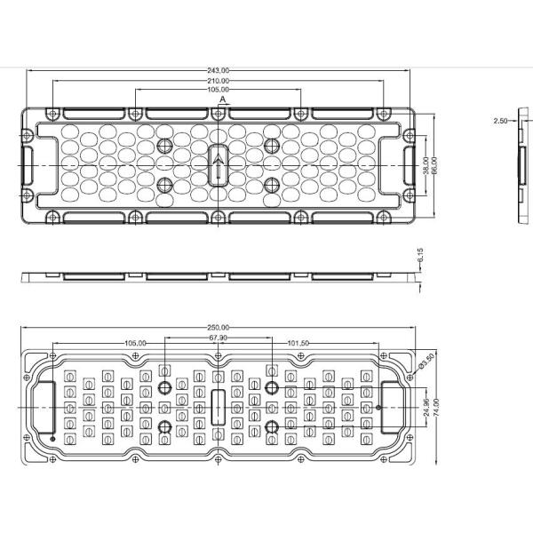 Street Light High Power LED Lens SMD 3030 Chips With PCB Module Accessory