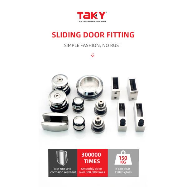 Frameless Shower Door Hardware Glass Bathroom Screen with Highly Resistant Properties