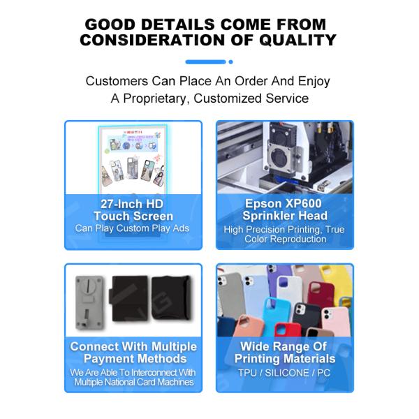 New Arrival Self Service Diy Phone Case Printer Vending Machine Automatic Smart Phone Case Printing Vending Machine