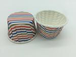 Colorful Striped PET Baking Cups Christmas Muffin Souffle Portion Cup Liner